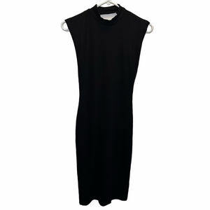 NanaMacs Ribbed Black Back Cutout Dress Size Small